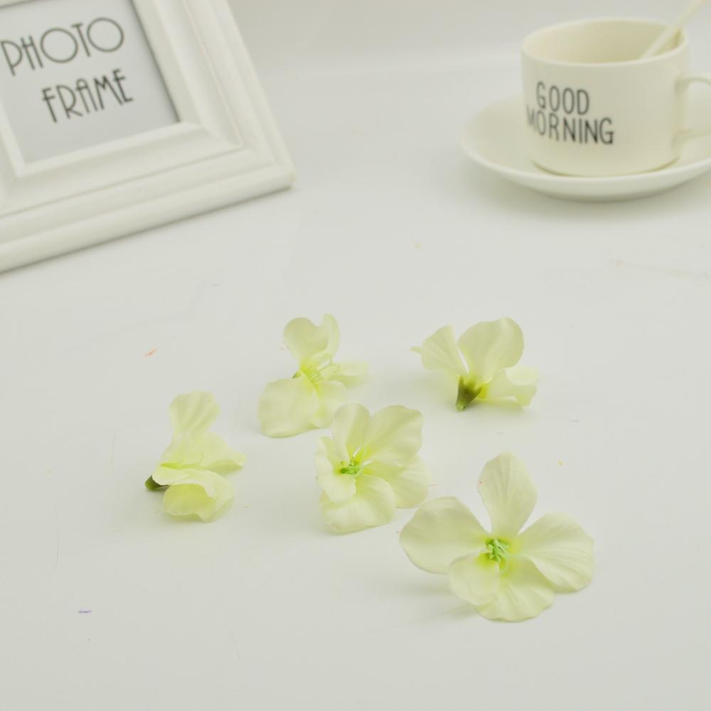 20PCS Cheap Artificial Flowers Orchid for Home Wedding Decoration Accessories Pompon DIY Wreath Needlework Silk Cherry Roses