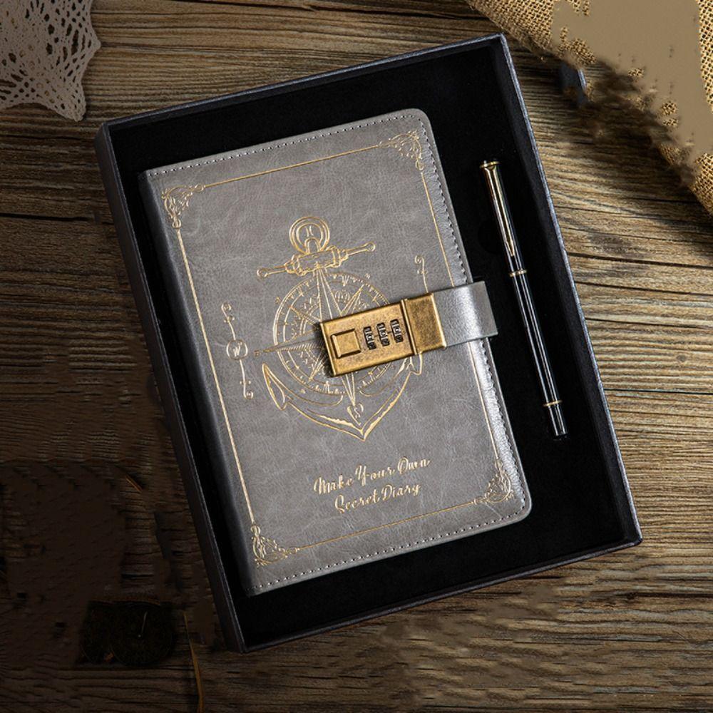 Diary Book Password Notebook Protecting Secrets Travelers Journal A5 Notebook with Lock Writing
