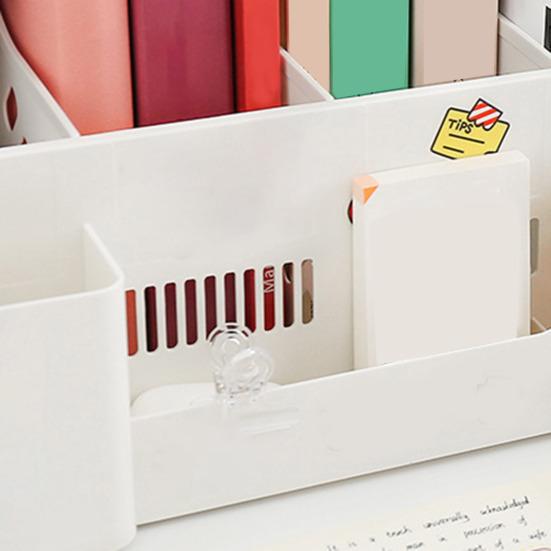Cute Desktop File Organizer for Students Foldable Book Holder Bookend Shelf for Documents Stationery Pen Holder School Supplies