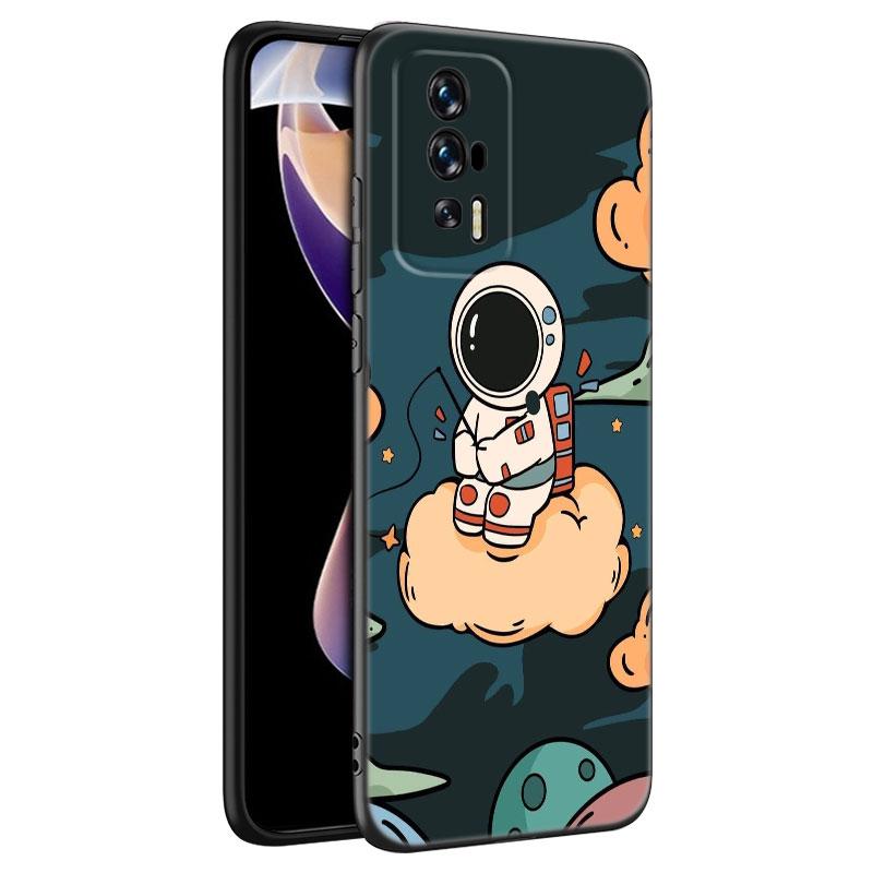 

Мультяшный милый астронавт черный чехол для телефона Xiaomi Redmi 7A 8A 9A 10A 11A 9C 10C 12C 13C 11 Prime A1 A2 Plus 12 4G Note 9T 12R Redmi 10