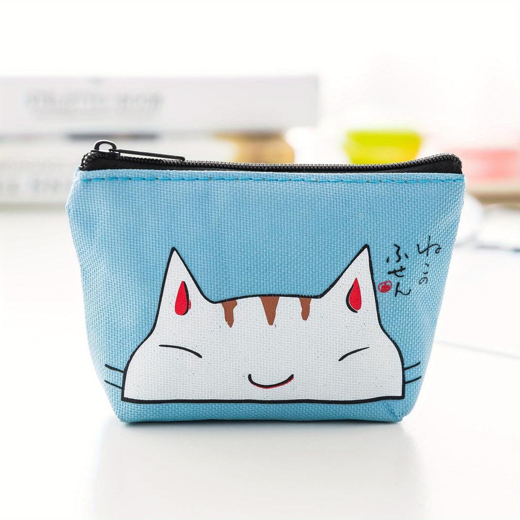Petits Porte-Monnaie Tête de Chat Cartoon Mignons Portefeuilles Femmes Porte-Cartes Animal Sac à Clés Sacs à Argent pour Filles