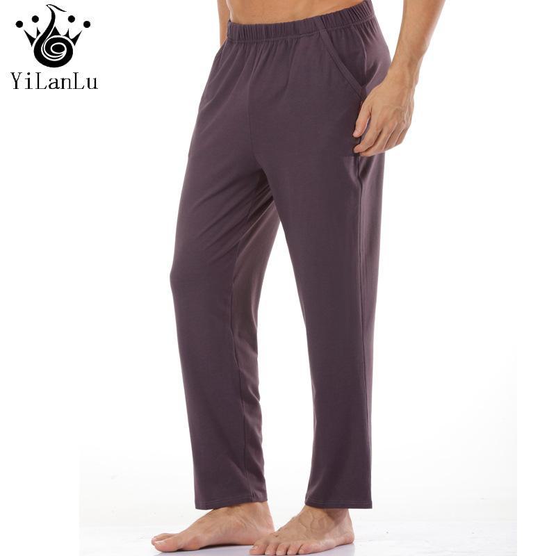 

Мужские свободные пижамные штаны из модала и хлопка Yilanlu - легкие летние брюки с кондиционером XXL светло-фиолетовый