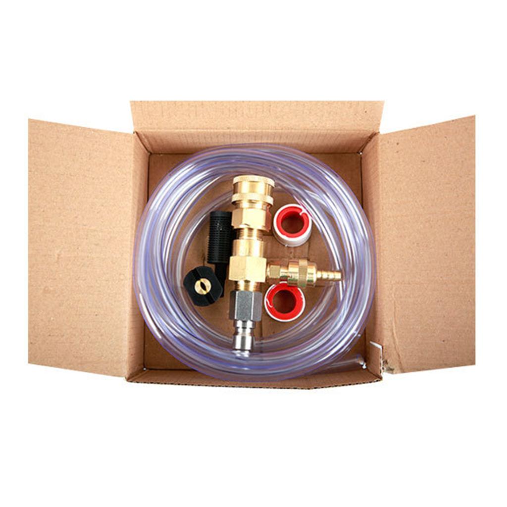 Chemical Injector Kits for Pressure Washer Soap Dispenser 3/8In Connectors Soap Injector with Siphon Hose & Soap Nozzle