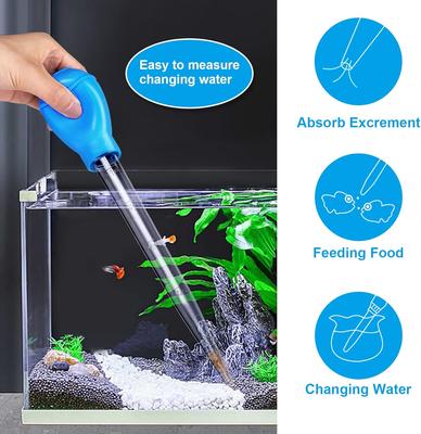 Lengthen Pipettes Cleaner Simple Cleaning Tool for Aquarium Water Changer Aquarium Siphon Fish Tank Vacuum Cleaner 28cm 45cm