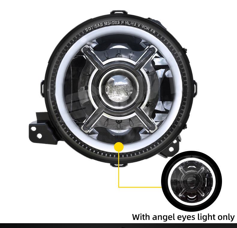 Tri-Beam 9-inch LED Bi-Beam Lens Headlight Assembly for Jeep Wrangler JL