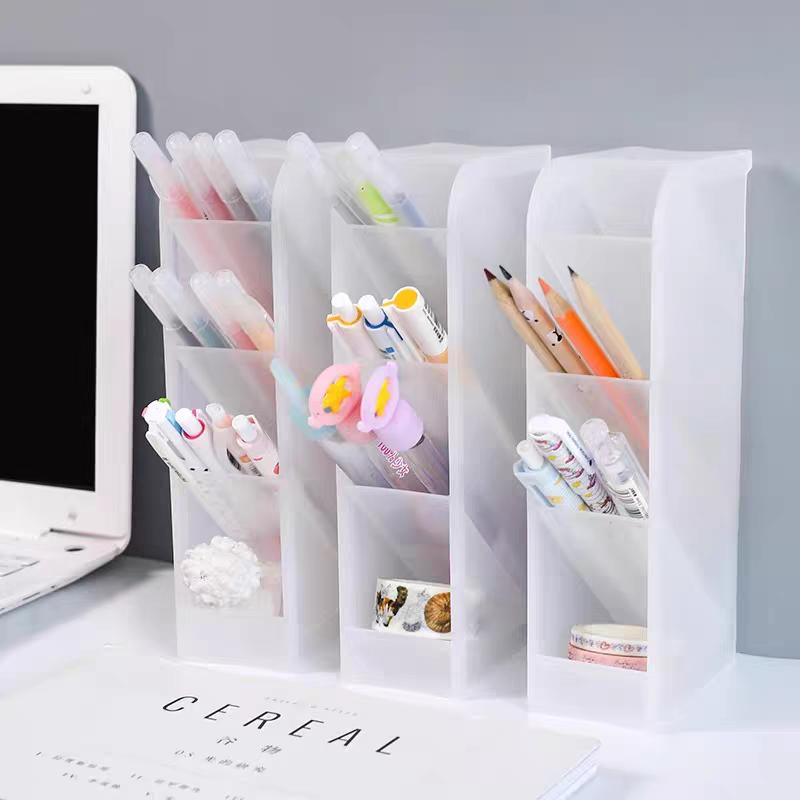 Pen Organizer Desk Organization Cute Desk Pencil Markers Cup Holder Storage Box Set Multi-Functional Stationary for Home Office