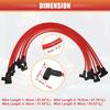 ACROPIX 8mm Spark Plug Coil Wire Ignition Coil Harness Cable for Chevy Small Blocks with HEI Cap - Pack of 8