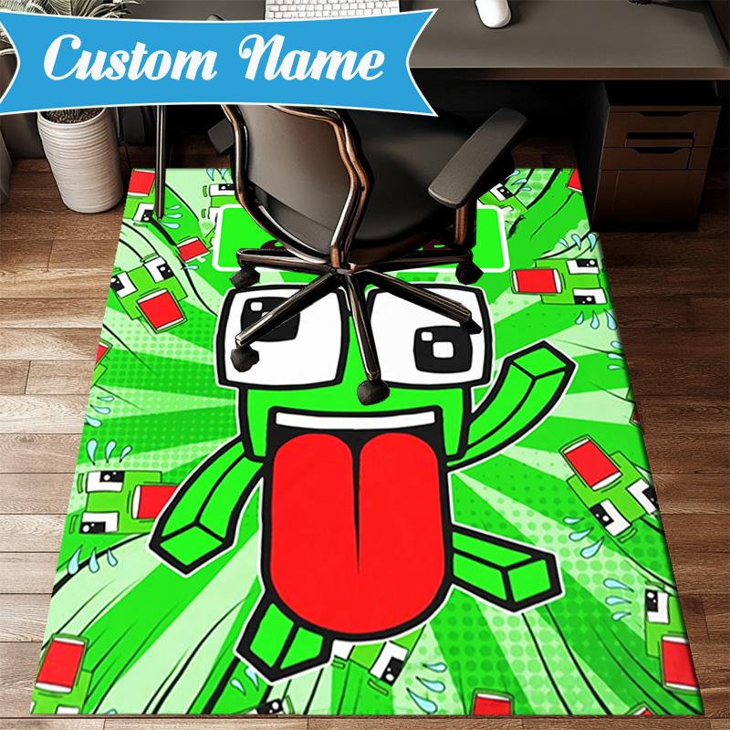 Custom Name Space Alien un-speakable Rug for Living Room, Game Rooms, Office, Bedroom, Floor Mat Playful Design, fan gifts Christmas decor