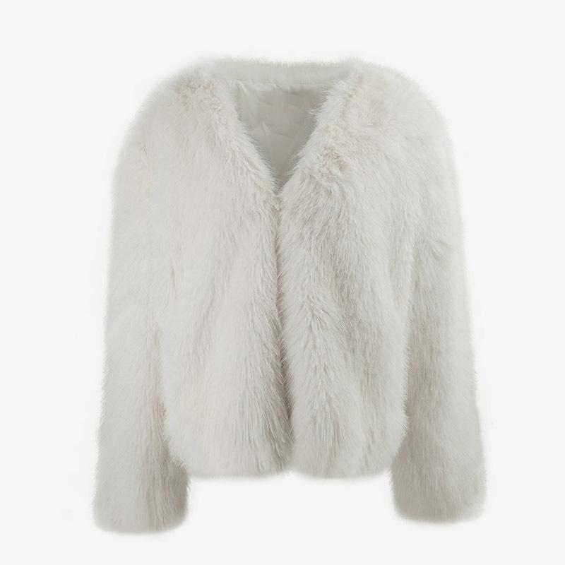 Sweet wind plush jacket for women's autumn and winter new imitation fox fur top to keep warm and thin Korean version of Mao Mao jacket to wear outside