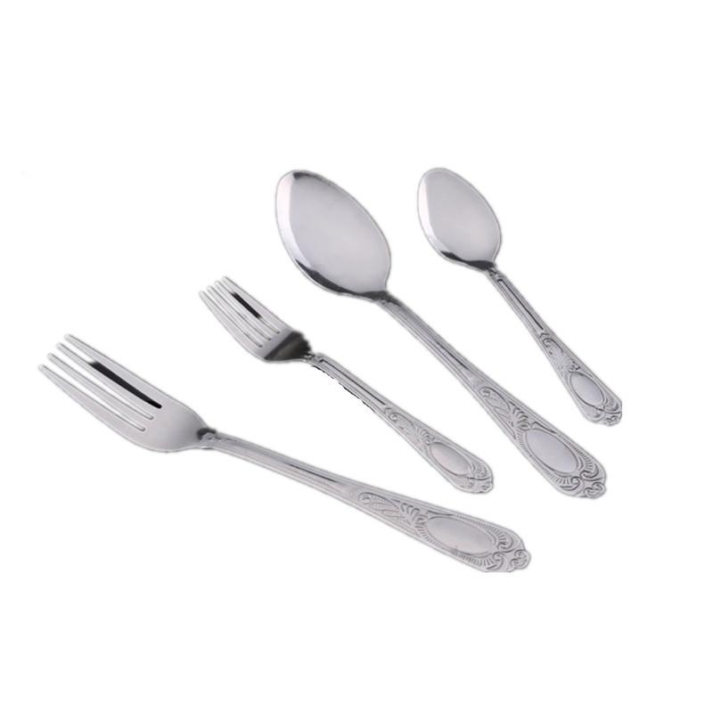 Stainless Steel Cutlery Set: Soup Spoons & Dessert Forks for Restaurants & Homes