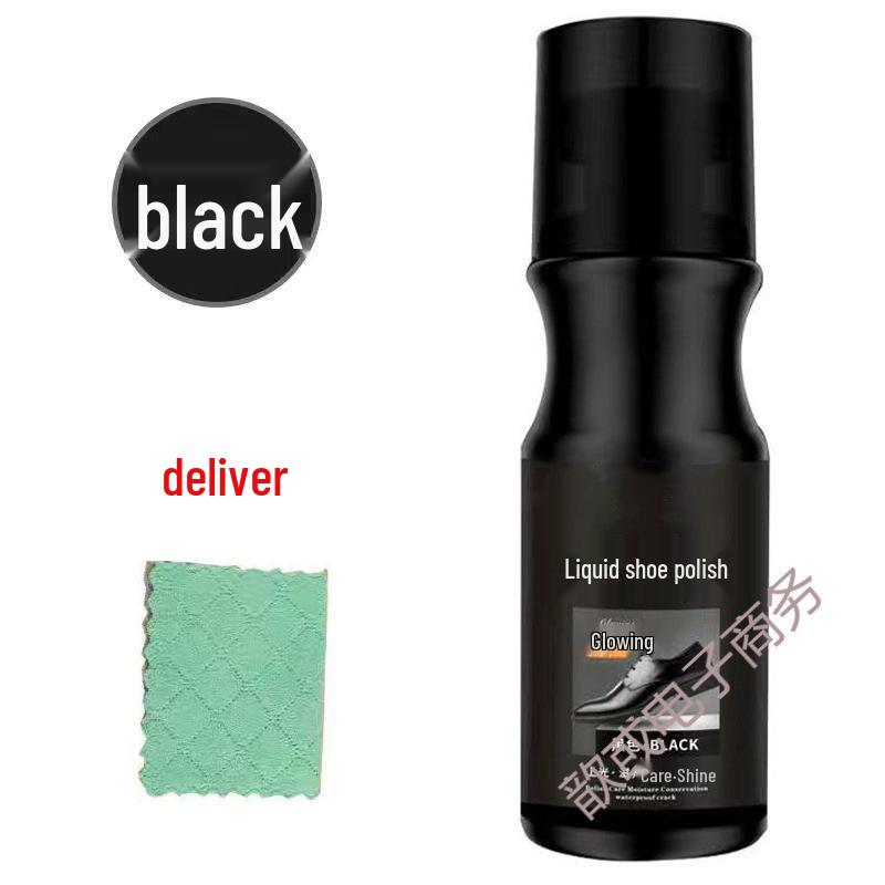 Colorless Transparent Leather Shoe Maintenance Polish with Integrated Brush