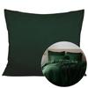 70x80 Cotton Satin Pillowcase, Bottle Green, Plain