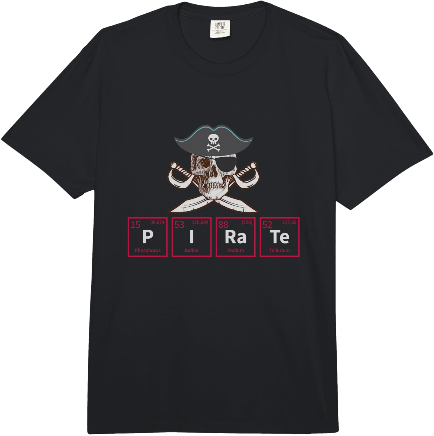 Funny Pirate Periodic Table Chemistry Fun Comfort Colors Adult Heavyweight Unisex T-Shirt S
