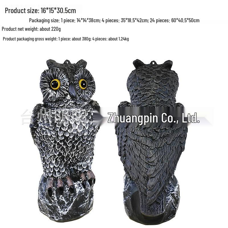 Outdoor Owl Bird Repellent and Mouse Deterrent Decorative Ornament