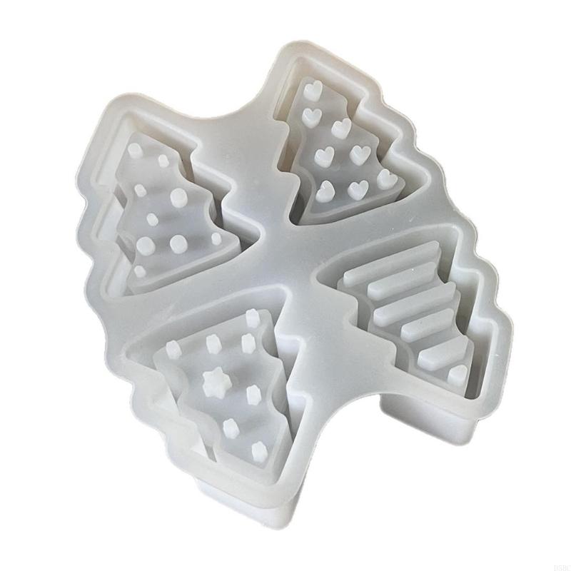 4 Cavities Christmas Tree Silicone Mold Silicone Mould For Epoxy Resin