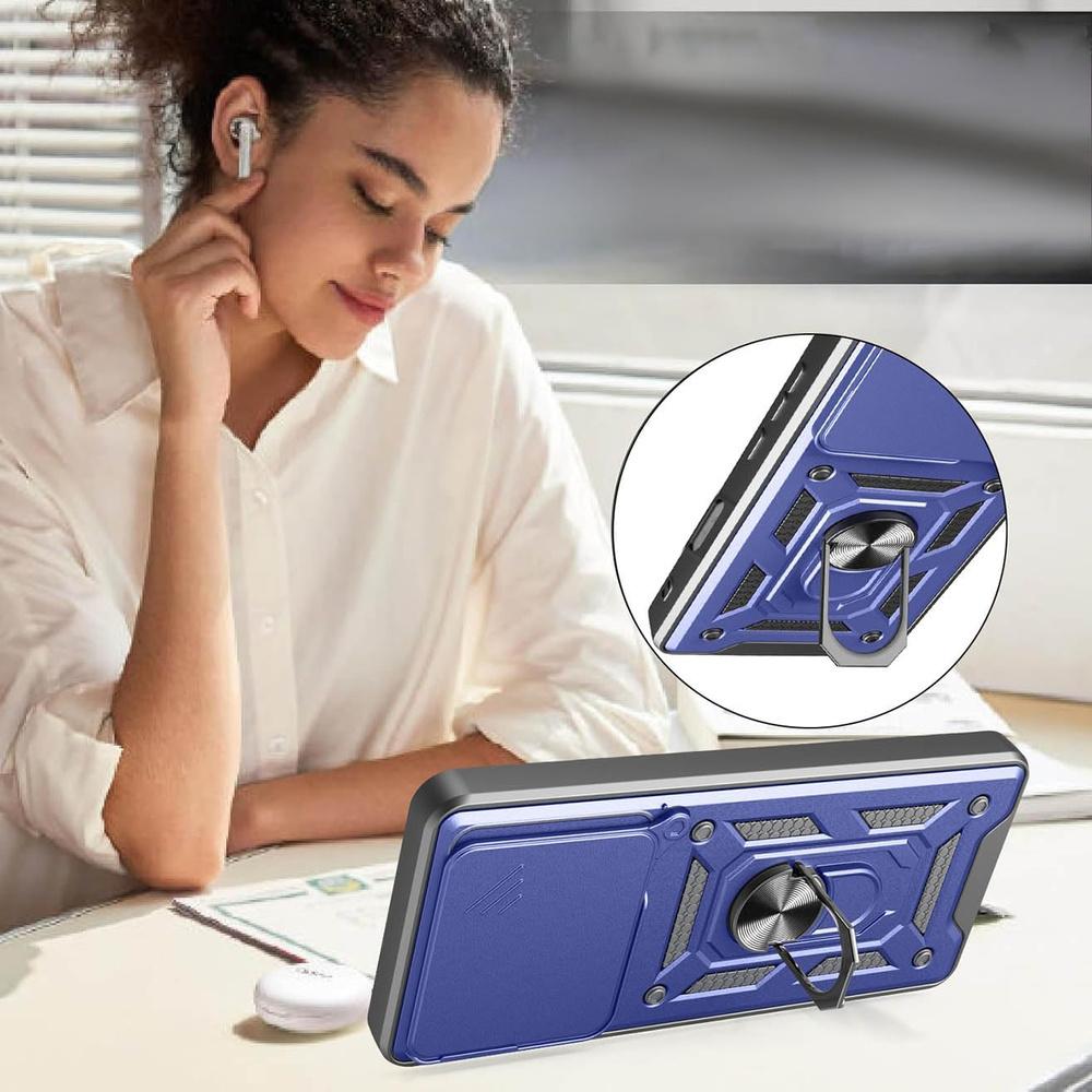 Armored Case for Honor 400 Lite, CamShield Slide, Blue