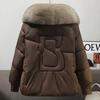 Cappotti Invernali da Donna alla Moda con Grande Colletto in Pelliccia Sintetica, Parka Caldi e Spessi, Giacche da Donna Ample