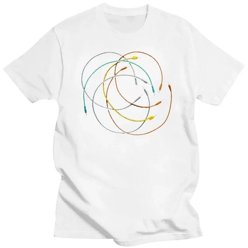 2025 новый модель Хлопковая Футболка Модульный Синтезатор Синтезатор PatchTShirt Eurorack Buchla Serge Moog Футболка Мужская Индивидуальная Футболка S