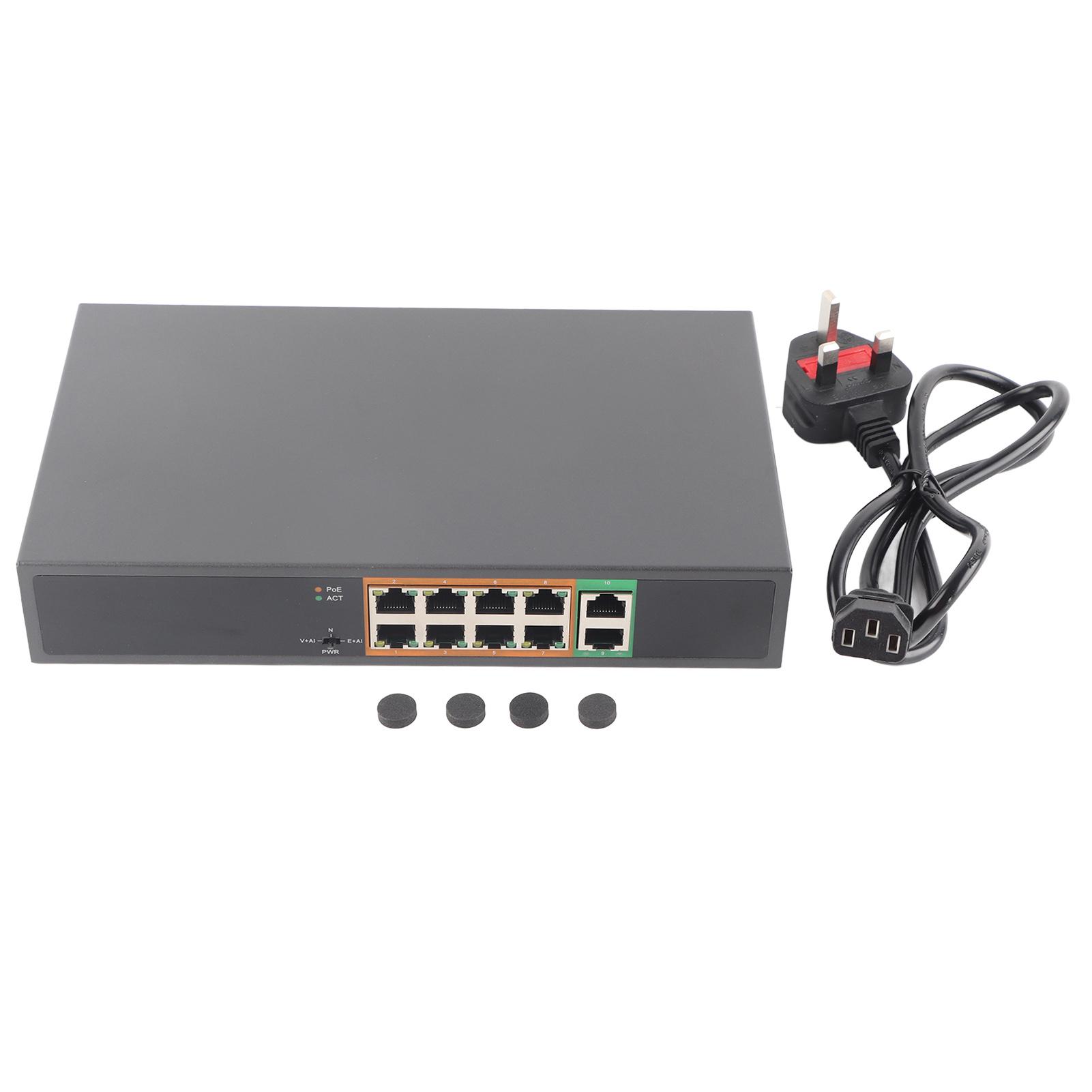 

POE Switch PSE1008G IEEE802.3 At Or Af Standard Full Gigabit Ethernet Switch UK Plug