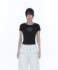 Kasiko Flower Heart Baby Tee Black