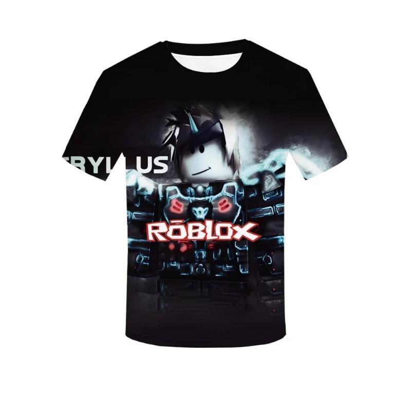 Roblox Game kids T-shirt cosplay costumes Child Cartoon Short sleeve top 3D Print Casual Street Clothes