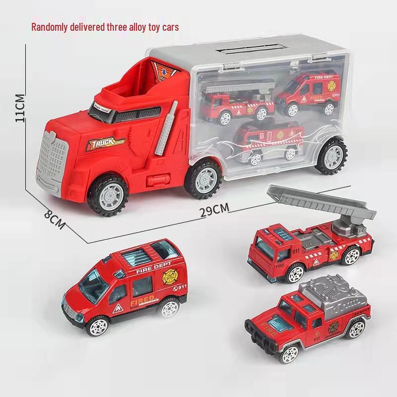 Children's Alloy Toy Car Model Storage Cabinet for Engineering, Firefighting, and Military Vehicles