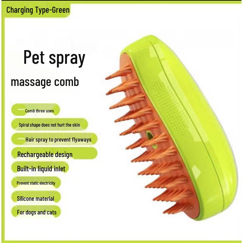 Electric Pet Comb: Anti-Flyaway, Massage & Loose Hair Remover