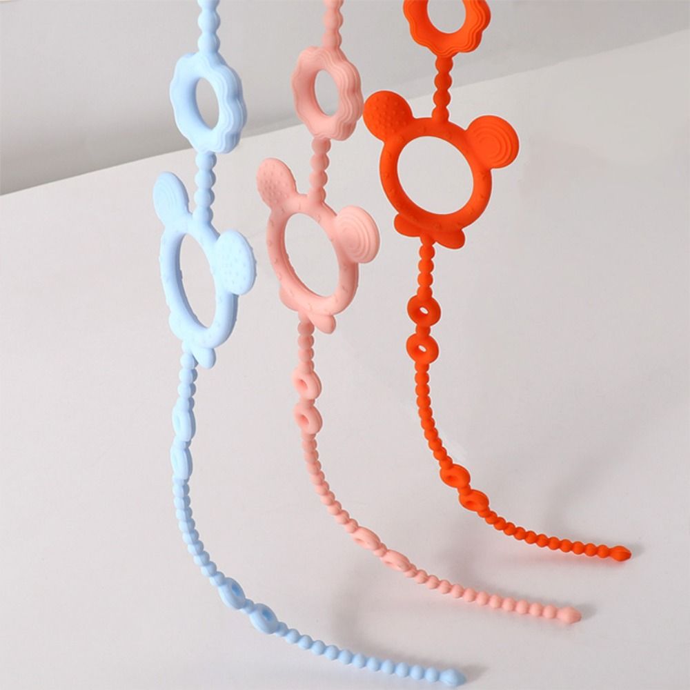 Nipple Accessory Baby Pacifier Chain Cartoon Bear Baby Teether Toys Straps  Stroller Accessories