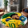 1pc Neymar15 Carpet, Round Rug, Comfortable, Suitable for Entryways, Living Rooms, Office, And Bedrooms, Christmas Decoration