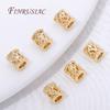 18K Gold Plated Brass Barrel Bead For Bracelets,Accessories For Beads,Metal Separator Beads,DIY Jewelry Making Supplies
