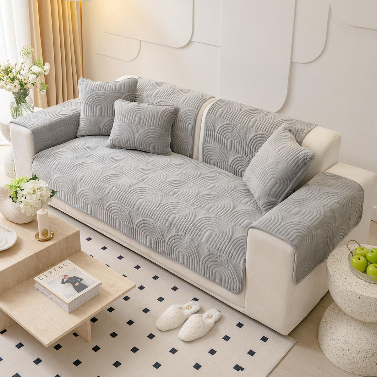 

1 шт. плюшевая противоскользящая диванная подушка подходит для дивана, эркера, подушки для йоги на все времена года 70x70cm темно серый