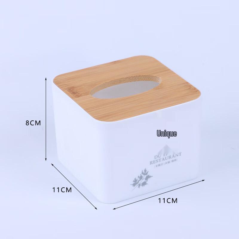 Shixun Plastic Tissue Box with Bamboo Lid