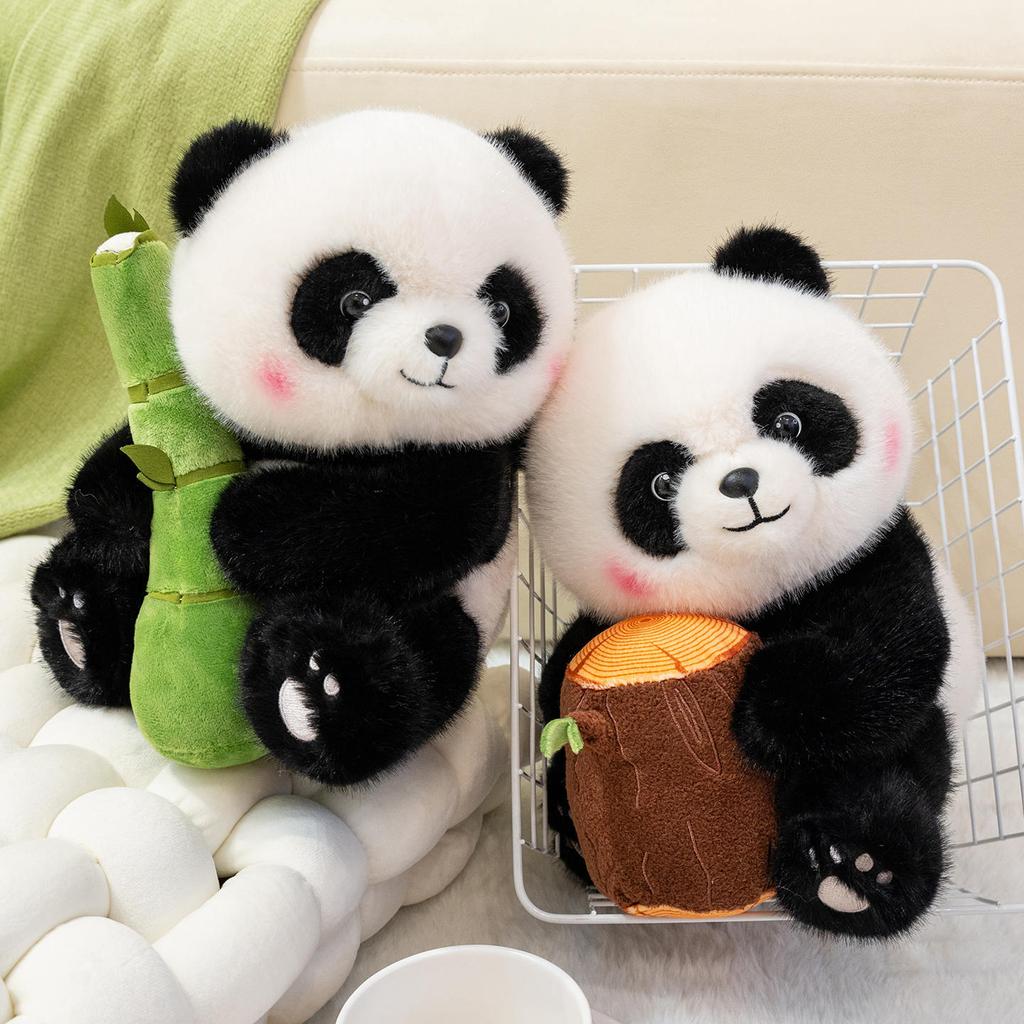 New Cute Bamboo Panda Plush Toy National Treasure Little Panda Dolls for Children, Boys and Girls Birthday Gifts