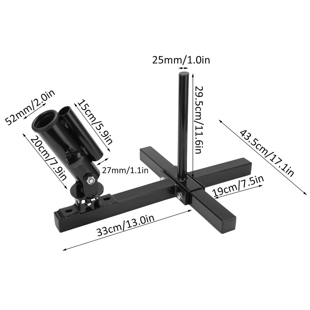 Multifunctional T Bar Row Platform Landmine Attachments for 25mm/50mm Barbell Rod Deadlift Squat Core Strength Workout Platform