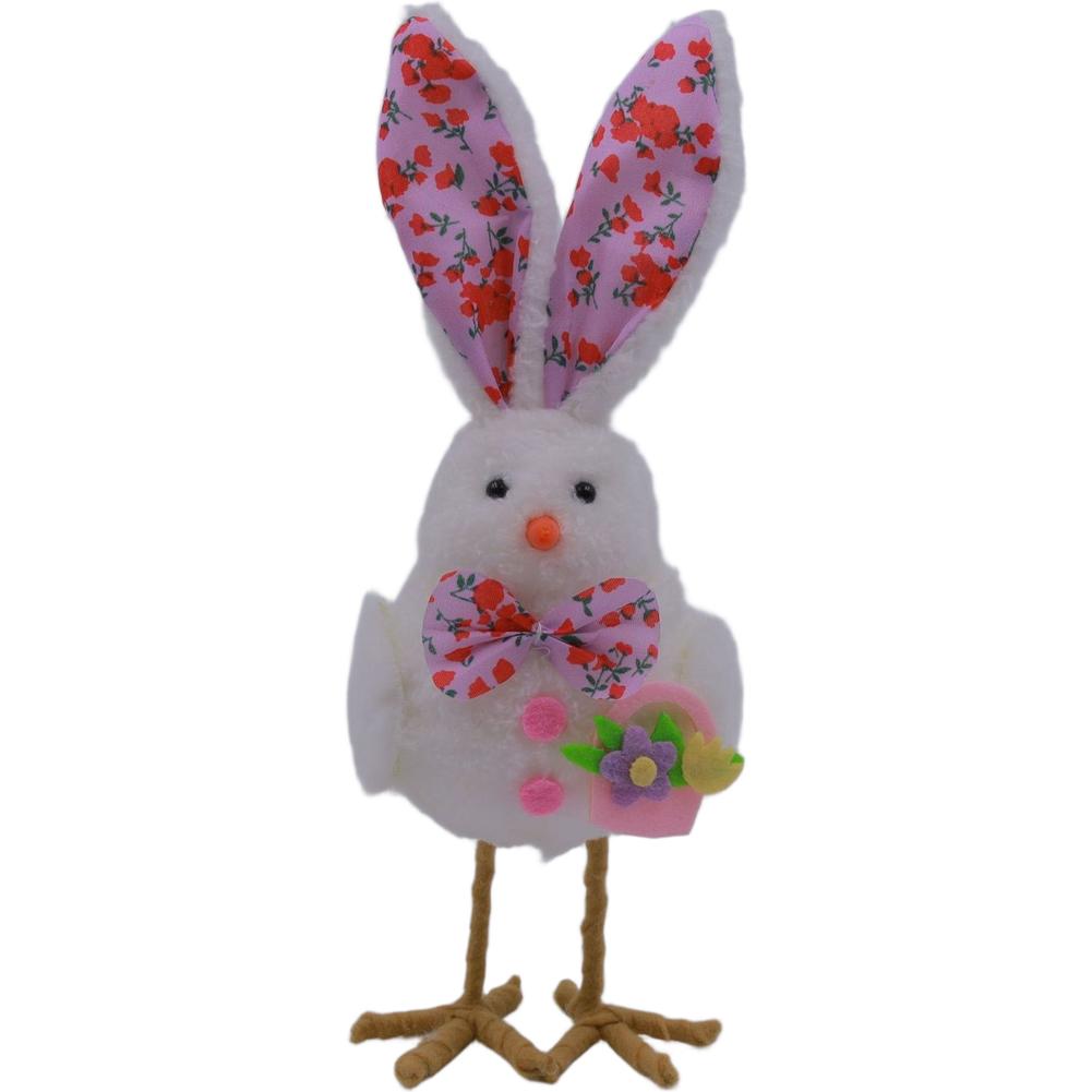 Bird Ornament Easter Table Decor Easter Home Decor Foam Filling Soft Lightweight Design Glitter Accent Plaid Pattern
