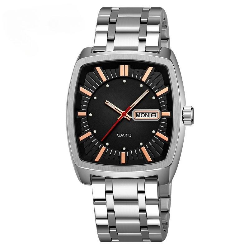Mens Watches Quartz Movement Waterproof Wristwatches Date Week Display Male Clock