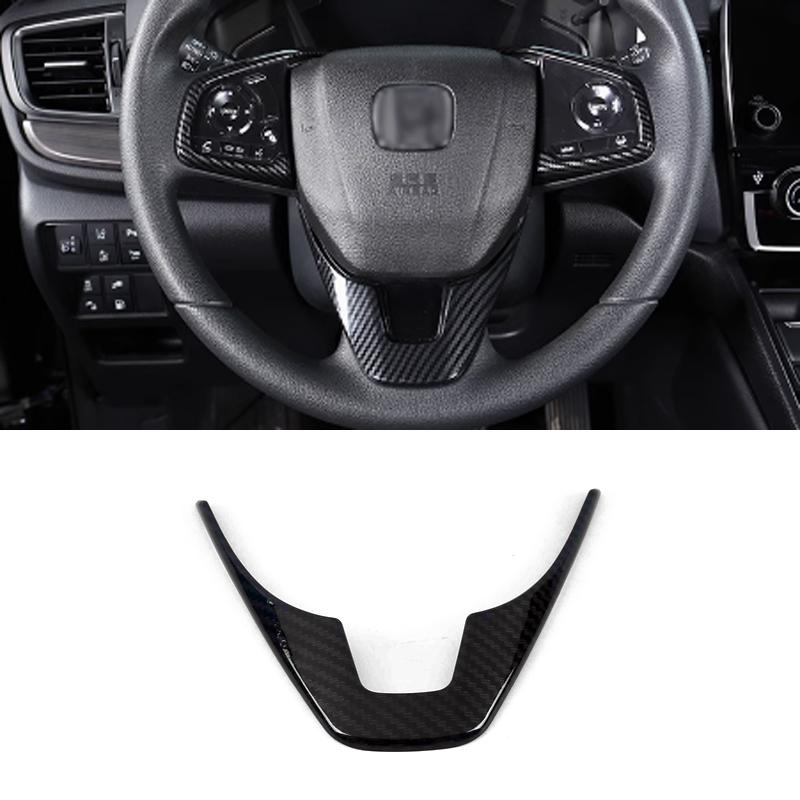 For Honda CRV CR-V C-RV 2017- ABS Carbonfiber Armrest  Window Swtich Cover Gear Shift Panle Air Outlet Steering Wheel Cover