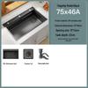 Black Nano 304 Stainless Steel Kitchen Sink: Large Single Bowl Vegetable Washing Basin
