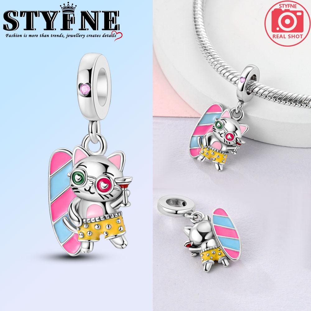 Anniversary Copper Color Cute Cat Blue Moon Owl Rabbit Mermaid Animal Charms Pendants Fit Original Bracelets Diy Jewelry