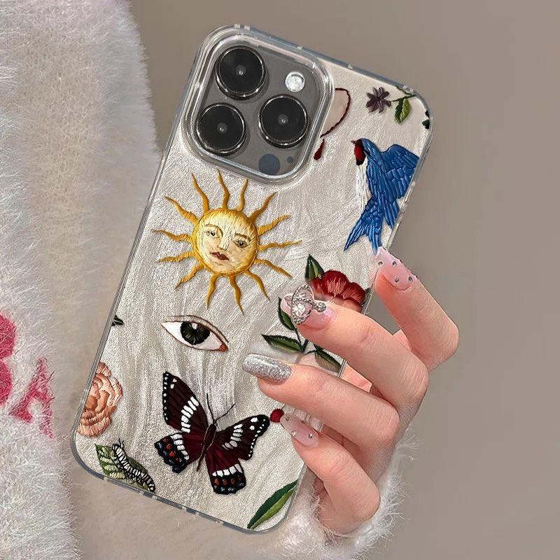 Sun Flower Phone Case For IPhone 16 16e 14 13 15 Pro Max 11 12 Pro 7 8 Plus SE 2022 Shockproof Cover Case 16 15 14 13 12 11
