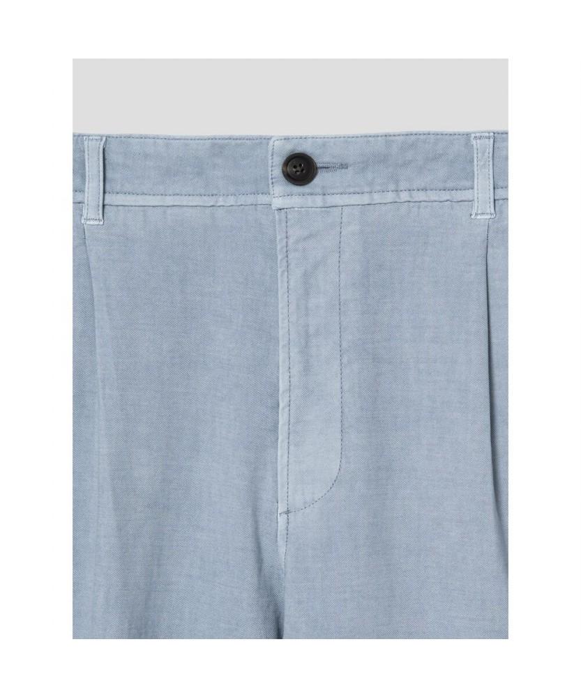 SHIFT.G Garment Dyed Cotton Slacks Blue