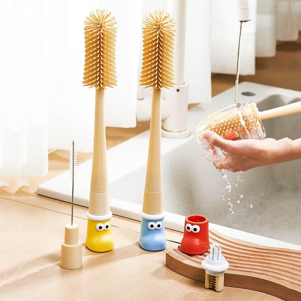 Multi-functional Cup Cleaning Brush Long Handle Glass Brush  Water Bottles Cleaner Tool