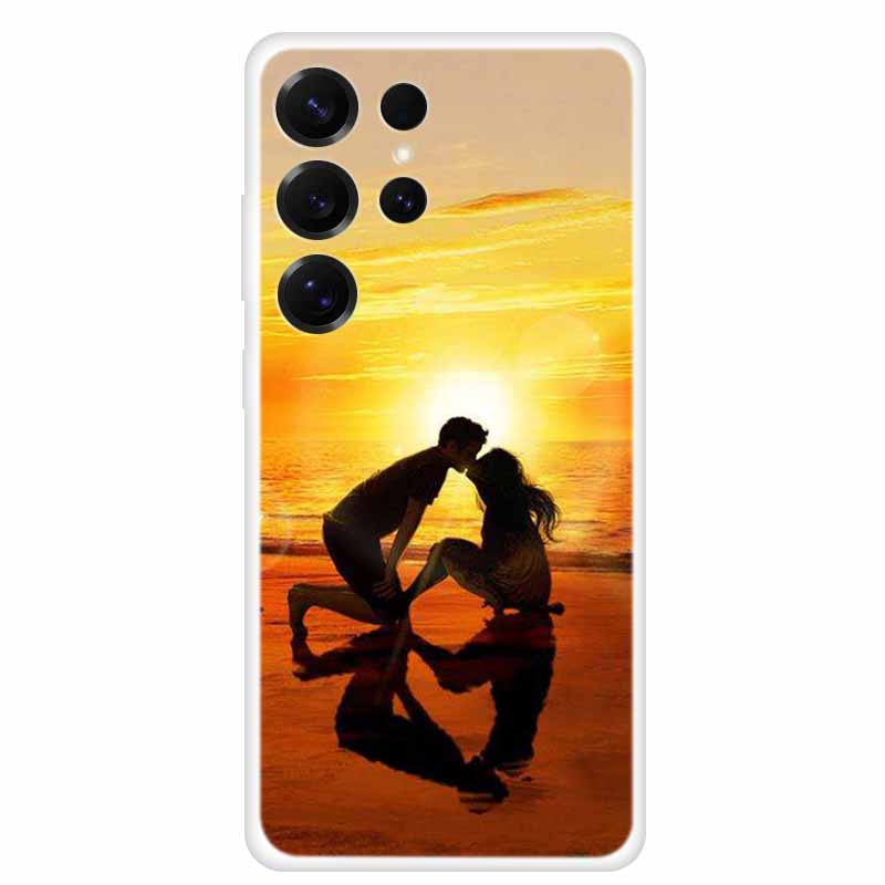 Capa For Samsung Galaxy S26 Ultra Phone Case Clear Soft TPU Silicone Cover for S 26 Ultra Transparent Funda Cartoon Painted Para