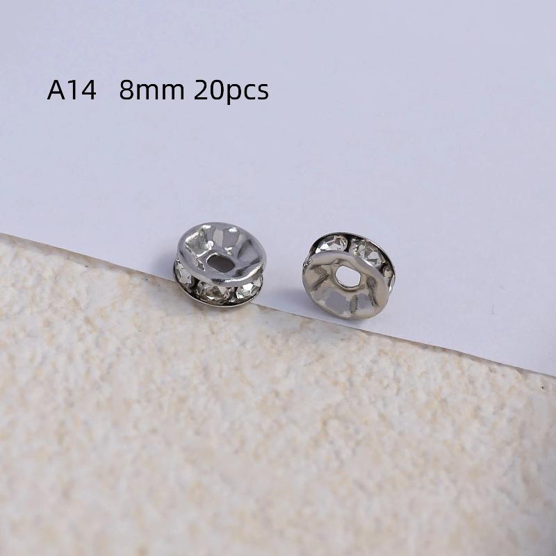 10/20Pcs Diy Accessories Metal Rhinestone Wave Shape Spacer Beads For Jewelry Making Bracelets Beads Separator Beads