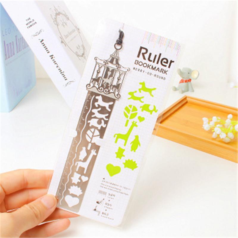 

1 шт., милая кавайная креативная клетка для лошадей, полая металлическая линейка для закладок для детей, студенческий подарок, школьные принадлежности