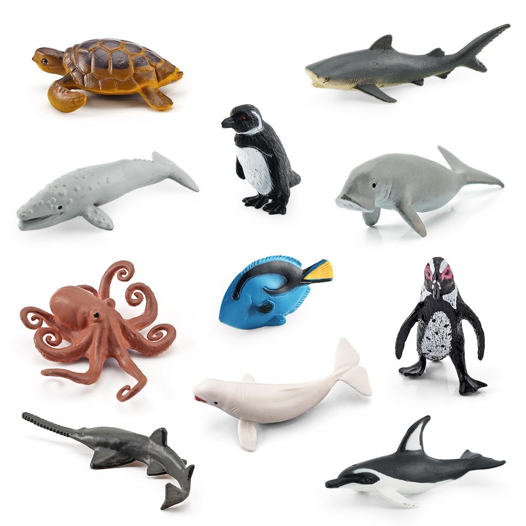 Realistic Ocean Animal Model Set Including Whales Dolphins Sharks Turtles Crabs And More For Educational Play And Decoration