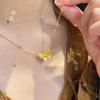 Gold Butterfly Necklace - Luxury Floral Design, Elegant Clavicle Chain, Ideal Gift for Girlfriend