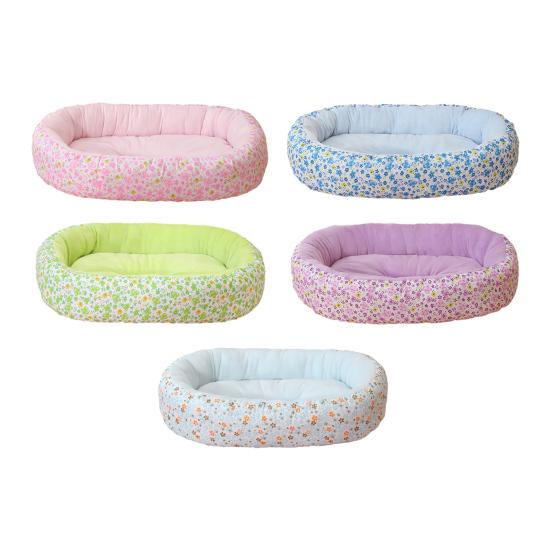 Calming Dog Bed Floral Orthopedic Cat Bed Breathable Washable Cozy Pet Bed for Small Medium Dogs And Cats