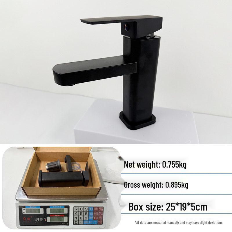 Artistic Basin Faucet: Elevated Single Hole, Dual Temperature Control for Bathroom Sink
