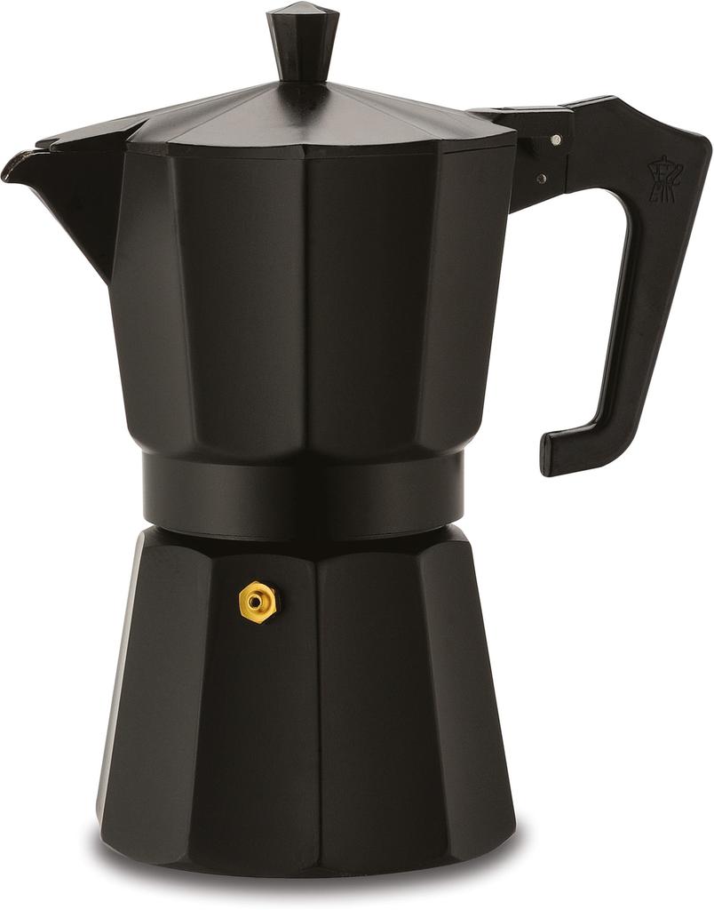 Cafetiere italienne - PEZZETTI - ITALEXPRESS - Aluminium - 6 tasses - Noir